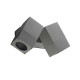 Applique 2 ampoules icaro , aluminium et verre, gris 