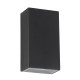 Applique 3w led outdoor, en aluminium et verre, noir 