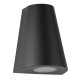 Applique 8w led outdoor, en aluminium et verre, noir 