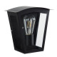 Applique box, en aluminium et verre, noir 