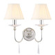 Applique finsbury park, nickel poli, 2 ampoules, sans abat-jour 