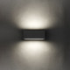 Applique led 17,5w afrodita, aluminium et verre, gris urbain 