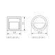 Applique led extérieur - 1 watt - IP65 - Forme - Carré 