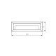 Applique led extérieur rectangulaire - 1,7 watt - IP65 - Couleur eclairage - Blanc froid 