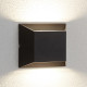 Applique led outdoor 13 cm, en aluminium et verre, noir 