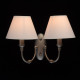 Applique murale argentée neoclassic 2 ampoules 25 cm 