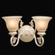 Applique murale beige country 2 ampoules 26 cm 