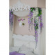 Applique murale blanche flora 1 ampoule 24 cm 