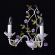 Applique murale blanche flora 2 ampoules 23 cm 