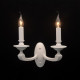 Applique murale blanche neoclassic 2 ampoules 19 cm 