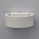 Applique murale blanche techno 1 ampoule 13 cm 