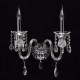Applique murale chromée crystal 2 ampoules 22 cm 