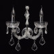 Applique murale chromée crystal 2 ampoules 23 cm 