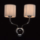 Applique murale chromée elegance 2 ampoules 20 cm 