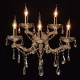 Applique murale dorée crystal 5 ampoules 33 cm 