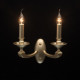 Applique murale dorée neoclassic 2 ampoules 19 cm 