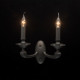 Applique murale grise neoclassic 2 ampoules 19 cm 