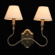 Applique murale grise neoclassic 2 ampoules 20 cm 
