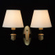 Applique murale laiton neoclassic 2 ampoules 22 cm 