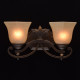 Applique murale marron country 2 ampoules 18 cm 