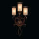 Applique murale marron country 3 ampoules 22 cm 
