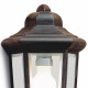 Applique perseo, aluminium et verre, marron 