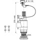 B resist - 398591 -  mécanisme de chasse d'eau double poussoir 