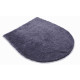 Tapis de salle de bain carmen gris housse pour abattant wc 47 x 50 cm 