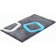Tapis de salle de bain arolo turqoise 60 x 100 cm 