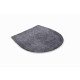 Tapis de salle de bain curts gris housse pour abattant wc 47 x 50 cm 