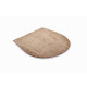 Tapis de salle de bain curts beige housse pour abattant wc 47 x 50 cm 
