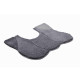 Tapis de salle de bain curts gris contour wc 50 x 60 cm 