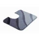 Tapis de salle de bain duna gris contour wc 50 x 60 cm 