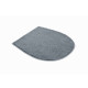 Tapis de salle de bain wings gris housse pour abattant wc 47 x 50 cm 