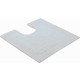 Tapis de salle de bain luxor blanc contour wc 60 x 60 cm 
