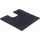 Tapis de salle de bain luxor anthracite contour wc 60 x 60 cm 