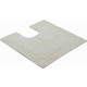 Tapis de salle de bain luxor naturel contour wc 60 x 60 cm 
