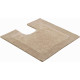 Tapis de salle de bain luxor beige contour wc 60 x 60 cm 