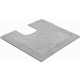 Tapis de salle de bain luxor gris contour wc 60 x 60 cm 