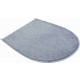 Tapis de salle de bain barcelona gris housse pour abattant wc 47 x 50 cm 
