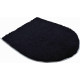 Tapis de salle de bain bona gris housse pour abattant wc 47 x 50 cm 