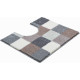 Tapis de salle de bain bona flannel contour wc 50 x 60 cm 
