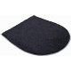 Tapis de salle de bain fantastic anthracite housse pour abattant wc 47 x 50 cm 