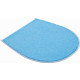 Tapis de salle de bain flash bleu housse pour abattant wc 47 x 50 cm 