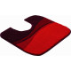 Tapis de salle de bain flash rubis contour wc 55 x 60 cm 
