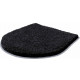 Tapis de salle de bain lex anthracite housse pour abattant wc 47 x 50 cm 
