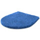 Tapis de salle de bain lex bleu housse pour abattant wc 47 x 50 cm 