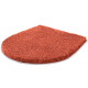 Tapis de salle de bain lex orange houssse pour abattant wc 47 x 50 cm 