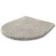 Tapis de salle de bain lex beige housse pour abattant wc 47 x 50 cm 