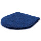 Tapis de salle de bain lex bleu housse pour abattant wc 47 x 50 cm 